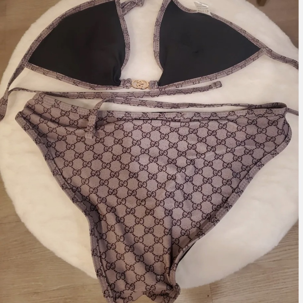 Size Large double G bikini. It feels like a Medium